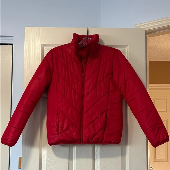Joe Fresh Red Puffer Jacket - Picture 1 of 6